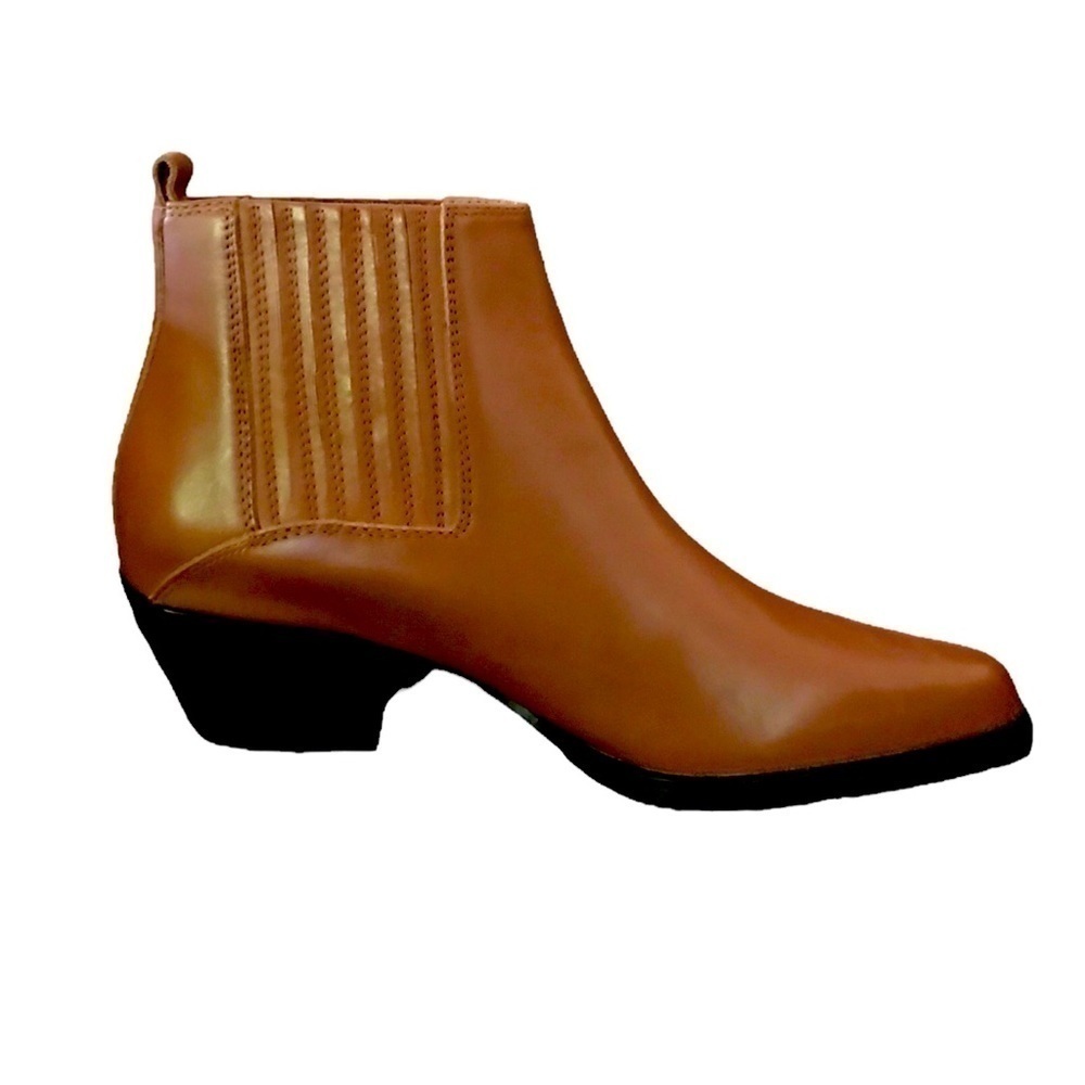Revolve Alias Mae Tan Maja Leather Pull On Ankle Boot - Picture 2 of 16